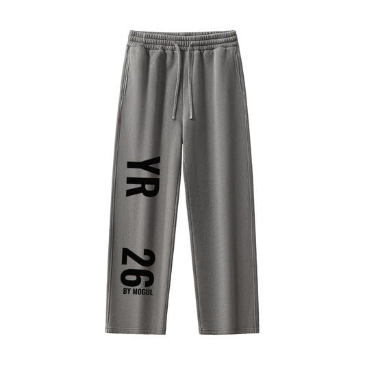 Frayed Enzyme Washed Fleece Sweatpants
